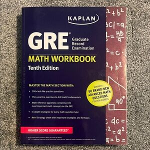 Kaplan GRE Math Workbook - Purple and Yellow Cover